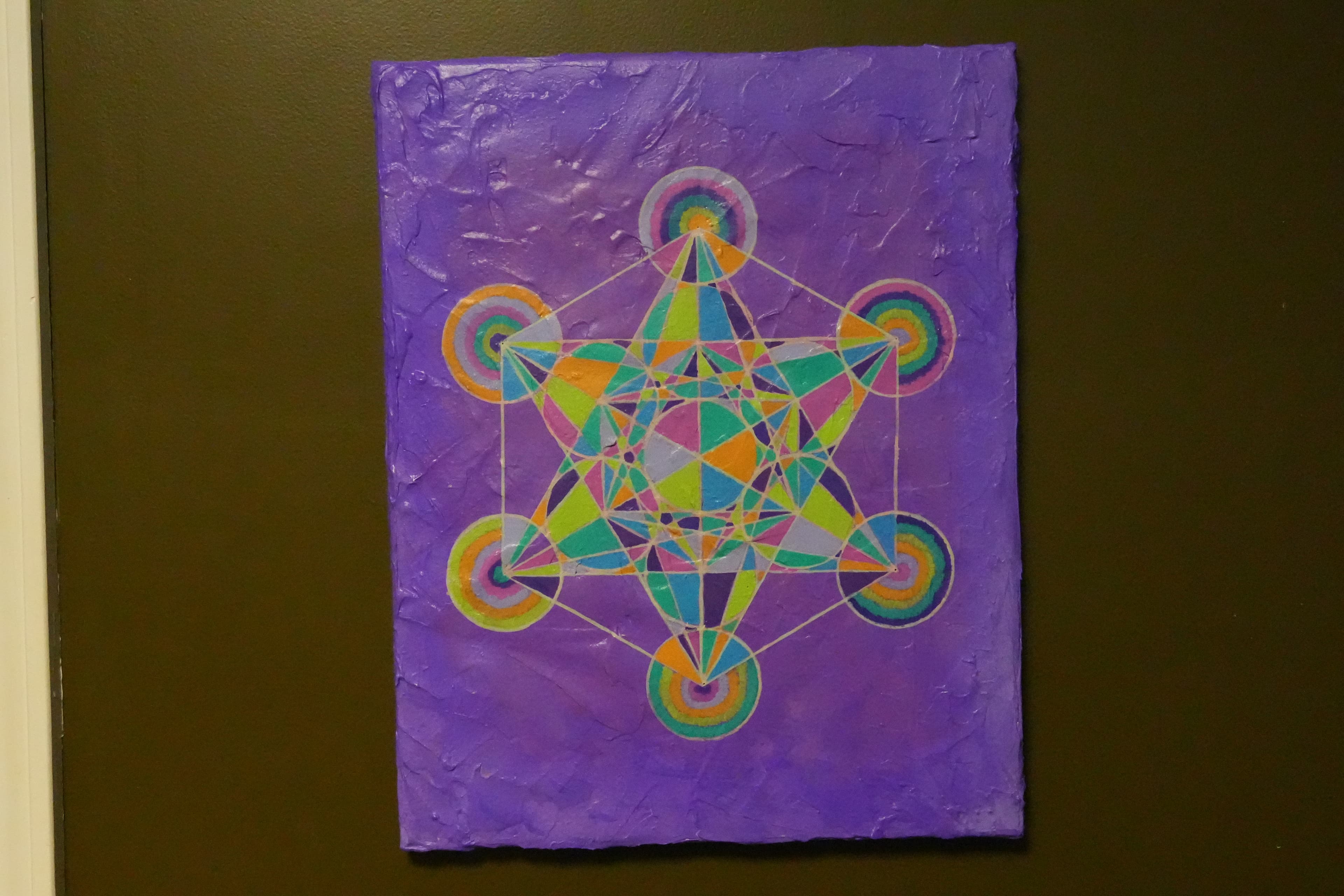 Metatron's Cube in Dark Lavender