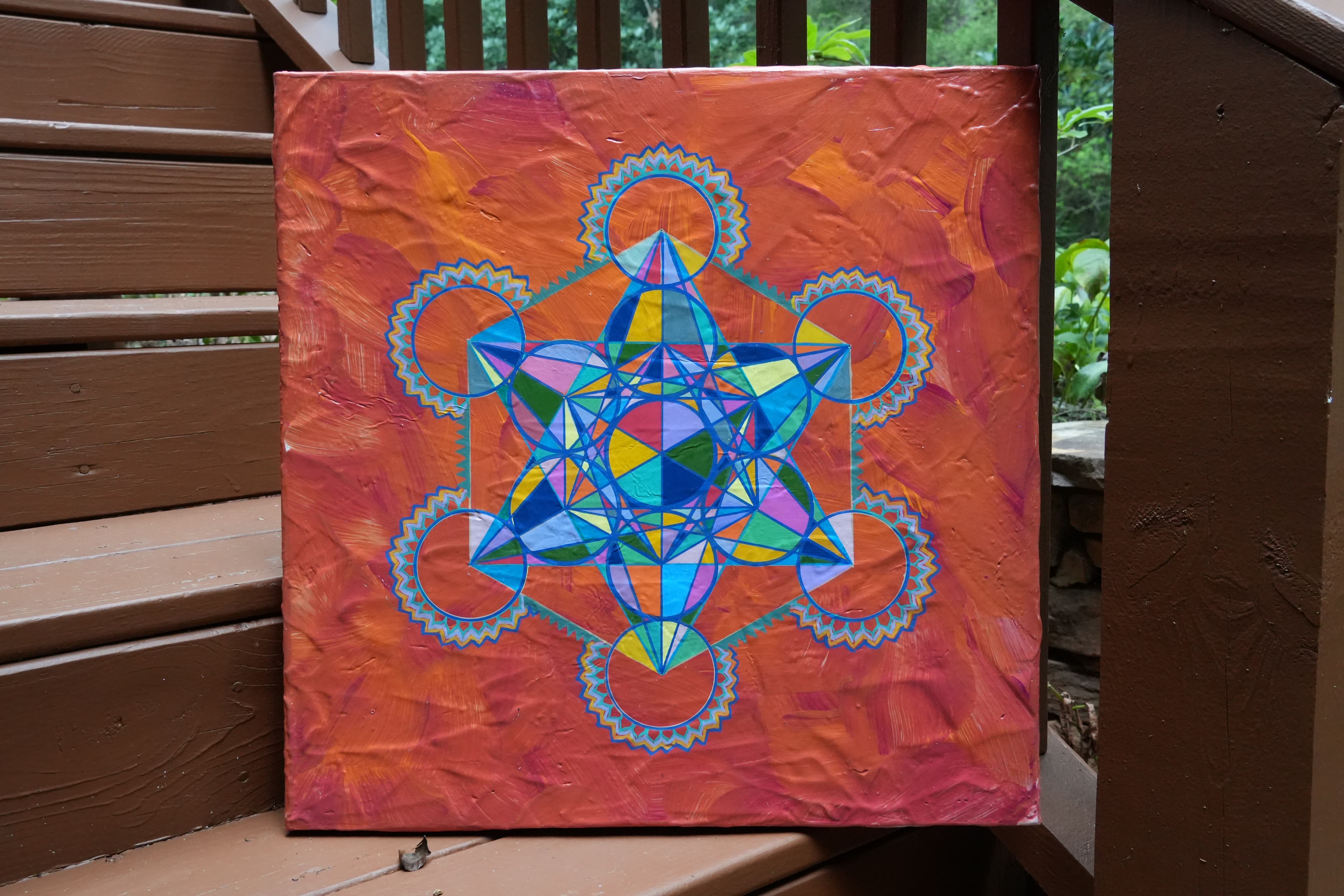 Metatron's Cube in Fiery Red