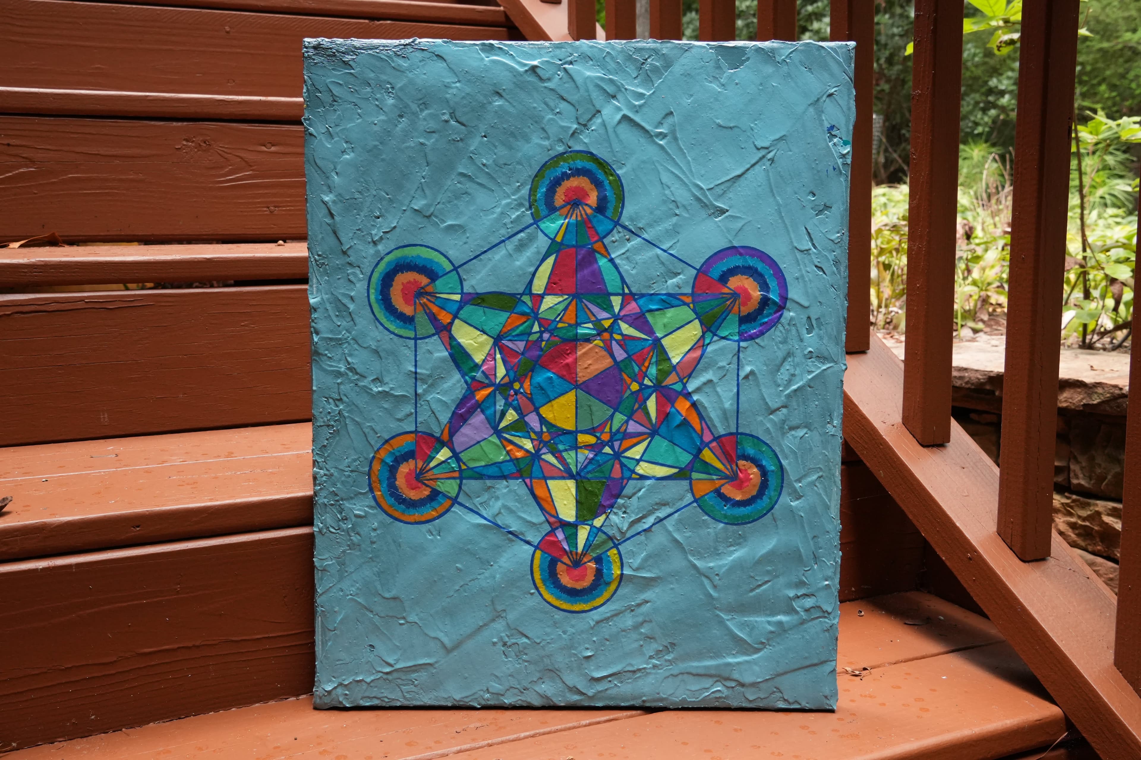 Metatron's Cube in Light Blue