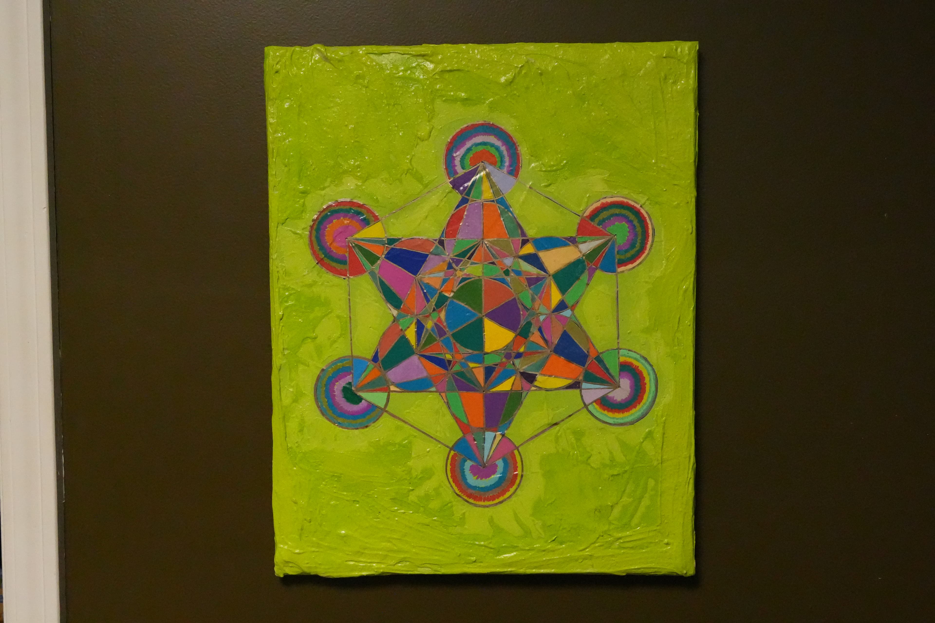 Metatron's Cube in Lime Green